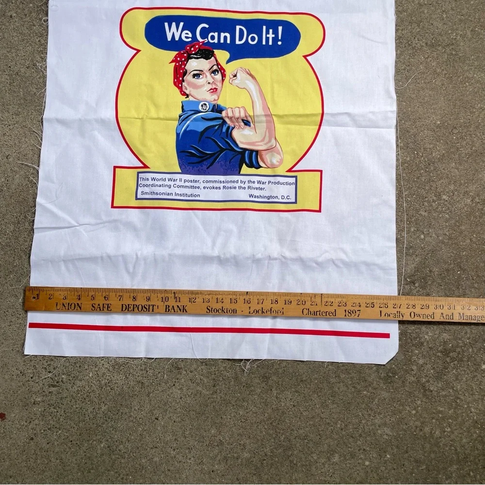Empowering 'We Can Do It!' Wall Art in Blue and Red